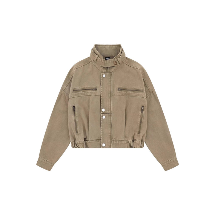 Veste Homme Vintage Biker – Coupe Courte Ajustée Effet Vieilli