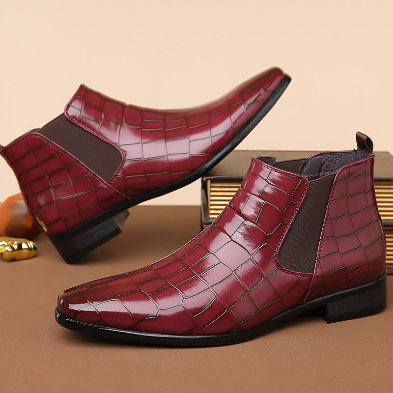 Bottines Chelsea Homme – Finition Brillante, Style Moderne