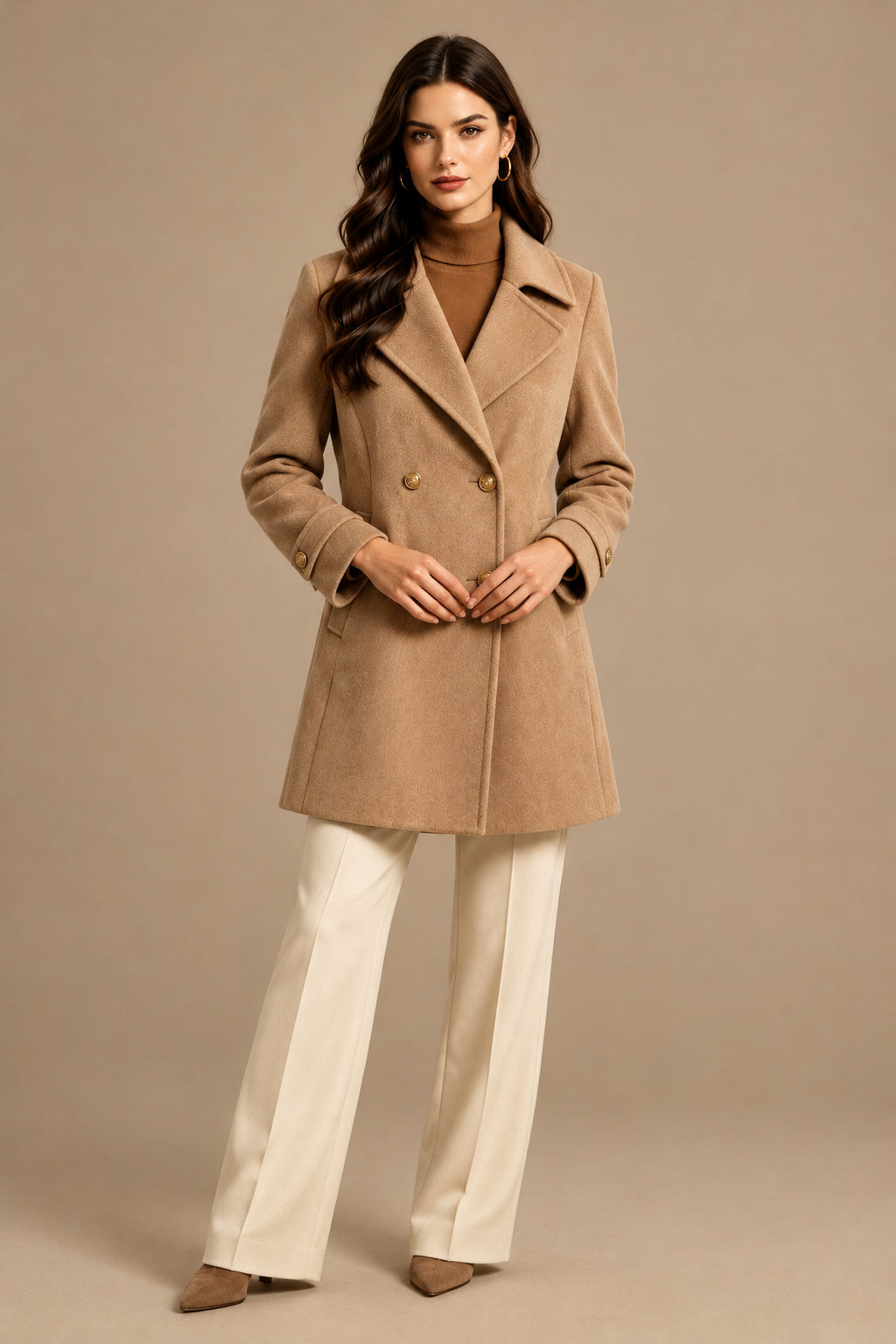 Manteau Femme Court – Coupe Tailleur à Double Boutonnage