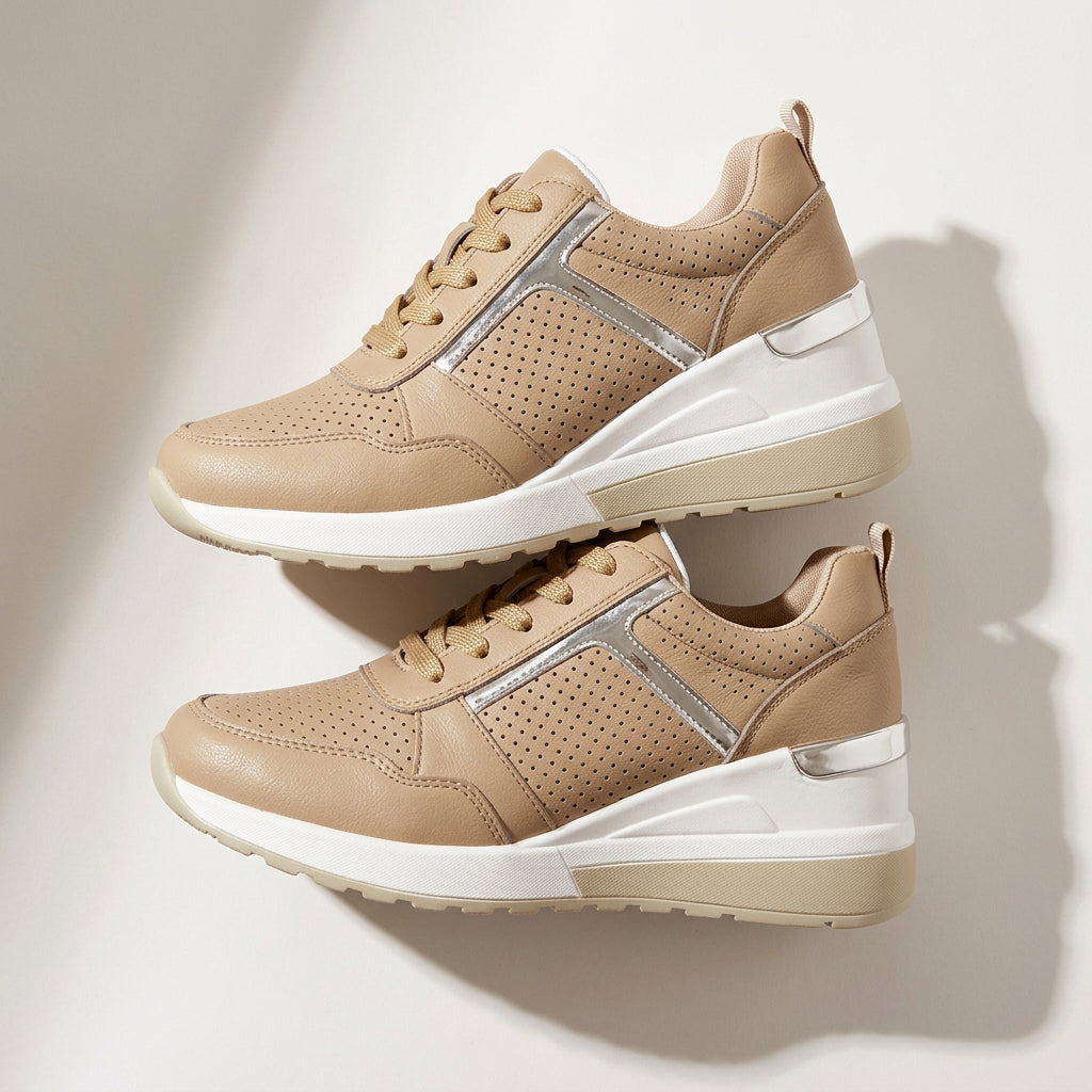 Baskets Femme à Lacets – Semelle Souple Style Sport Casual