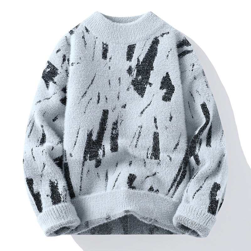Pull Homme Maille Épais – Doublure Polaire Coupe Ample