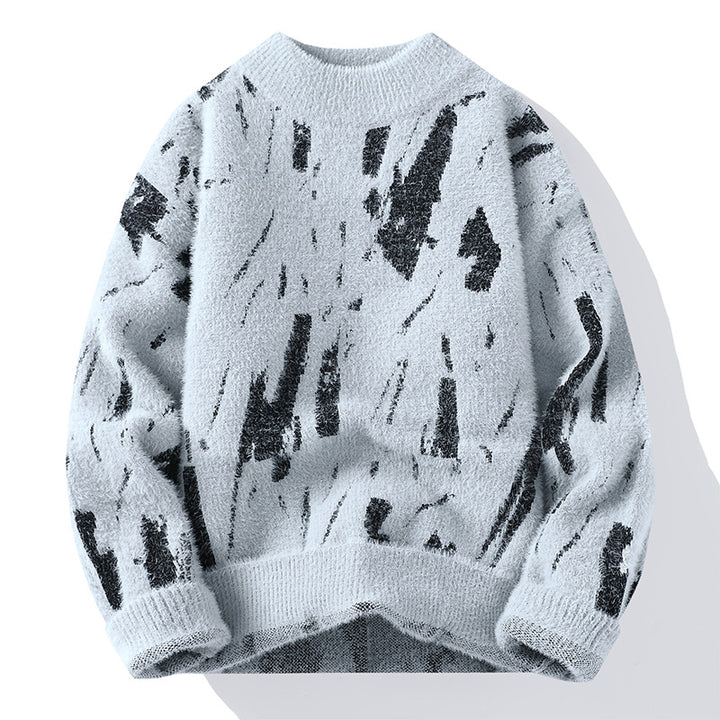 Pull Homme Maille Épais – Doublure Polaire Coupe Ample