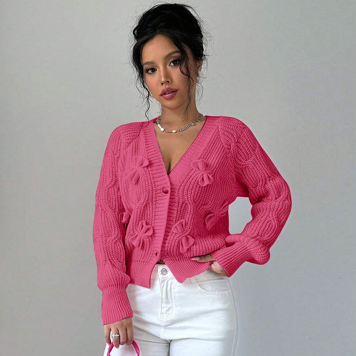 Cardigan Femme en Maille – Détail Nœud Design Court