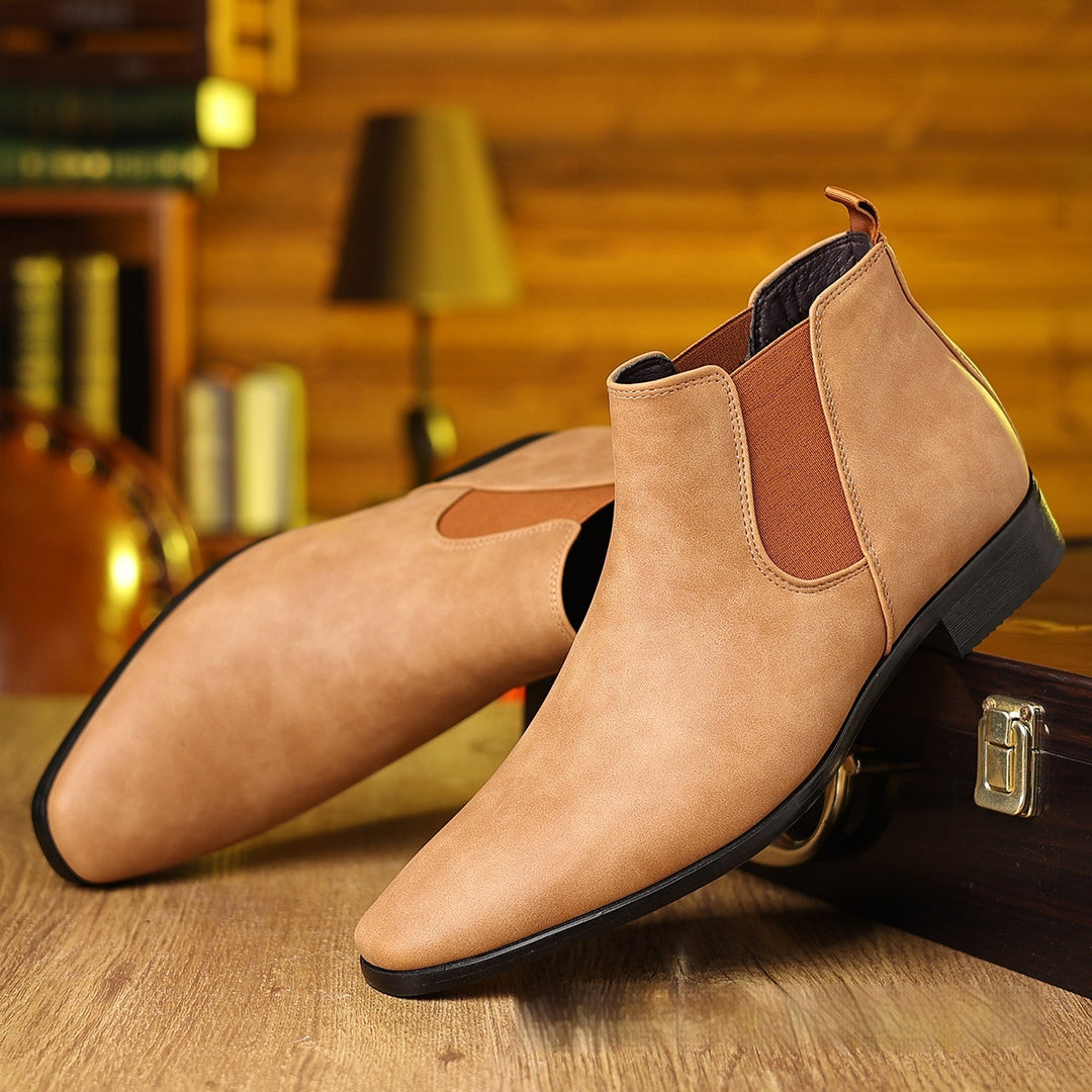 Bottines Chelsea Homme – Talon Carré Classique Profil Bas