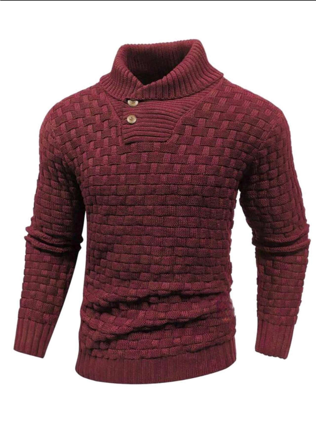 Herren-Pullover mit Slim-Fit-Schnitt – Knopfausschnitt, moderne Verarbeitung