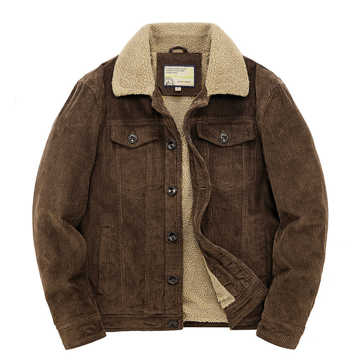 Veste Homme en Coton – Doublure Chaude Coupe Décontractée