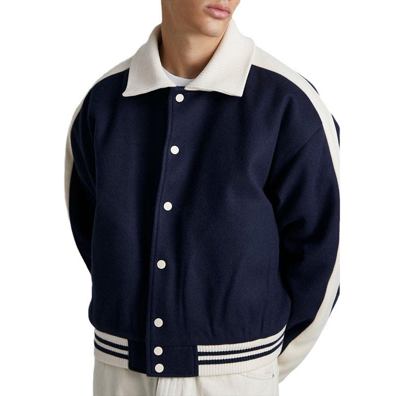 Blouson Baseball Homme Varsity – Coupe Décontractée Colorblock