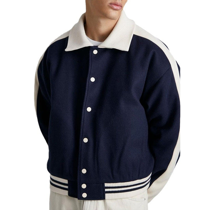 Blouson Baseball Homme Varsity – Coupe Décontractée Colorblock