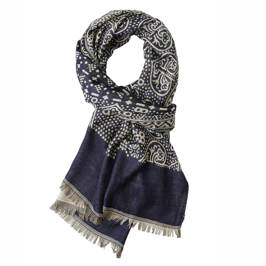Herren-Schal mit Jacquardmuster – Leichtes und weiches Flaggendesign