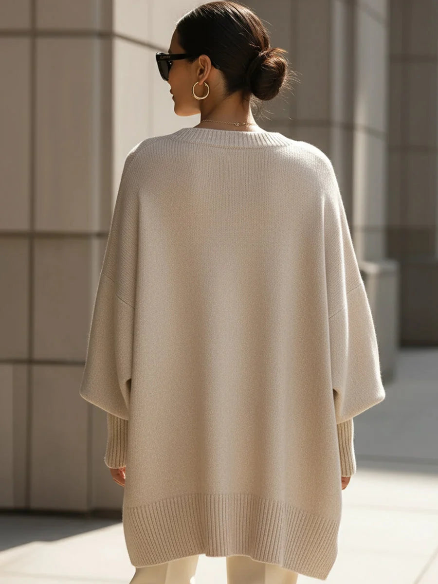 Oversize-Pullover für Damen aus Strick – Weite und dicke Passform