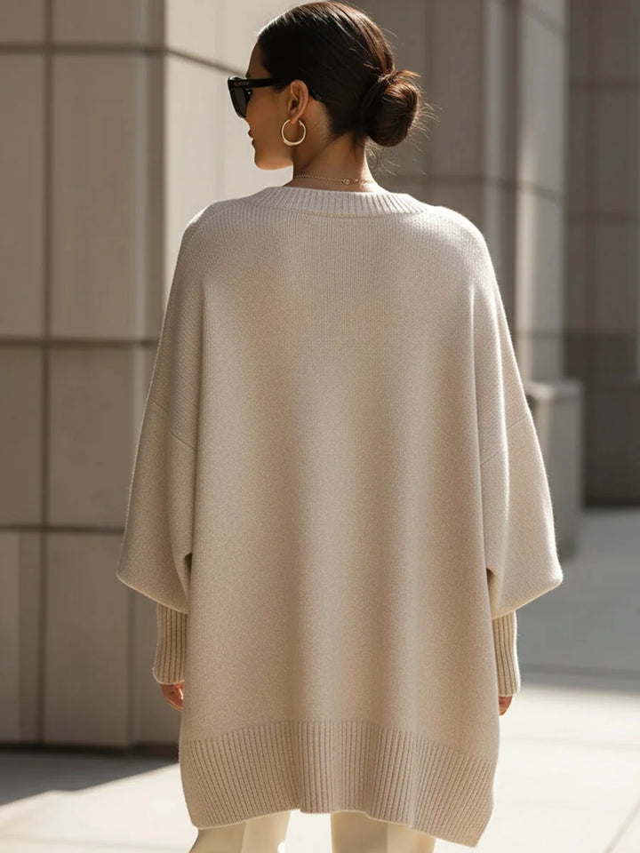 Oversize-Pullover für Damen aus Strick – Weite und dicke Passform