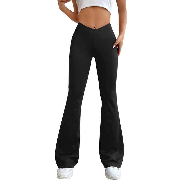 Pantalon Femme Taille Haute Évasé – Maille Extensible