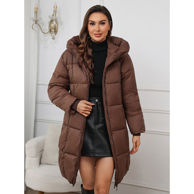 Manteau Femme à Capuche – Coupe Ample Élégante, Poches Pratiques
