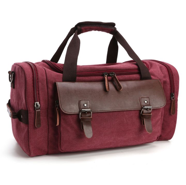 Borsa da viaggio uomo in tela – Grande capacità con tracolla versatile