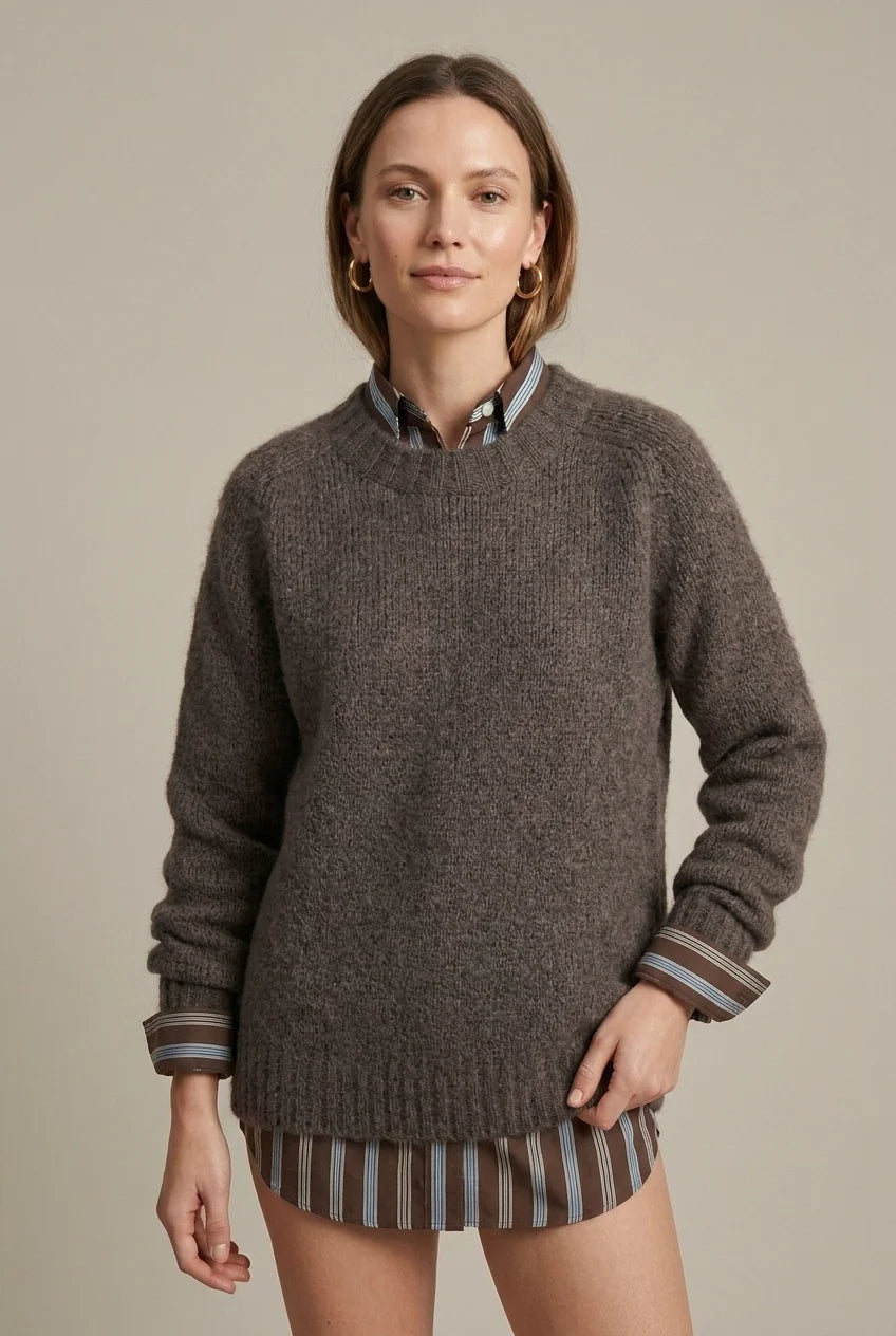 Pull Femme en Cachemire – Coupe Loose Maille Épaisse
