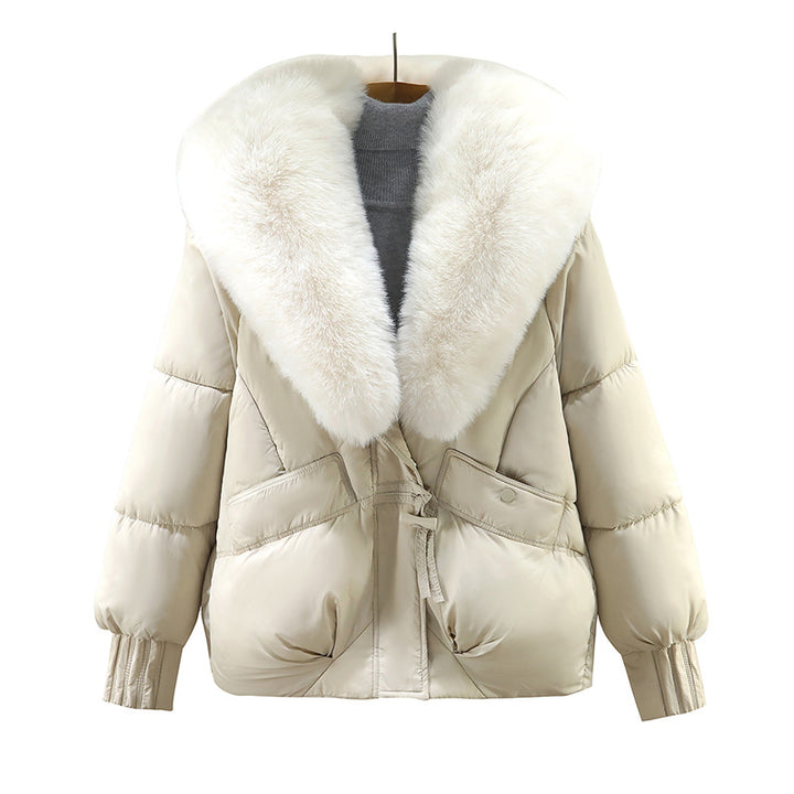 Manteau Femme à Col Fourrure Amovible – Finition Matelassée Chaude