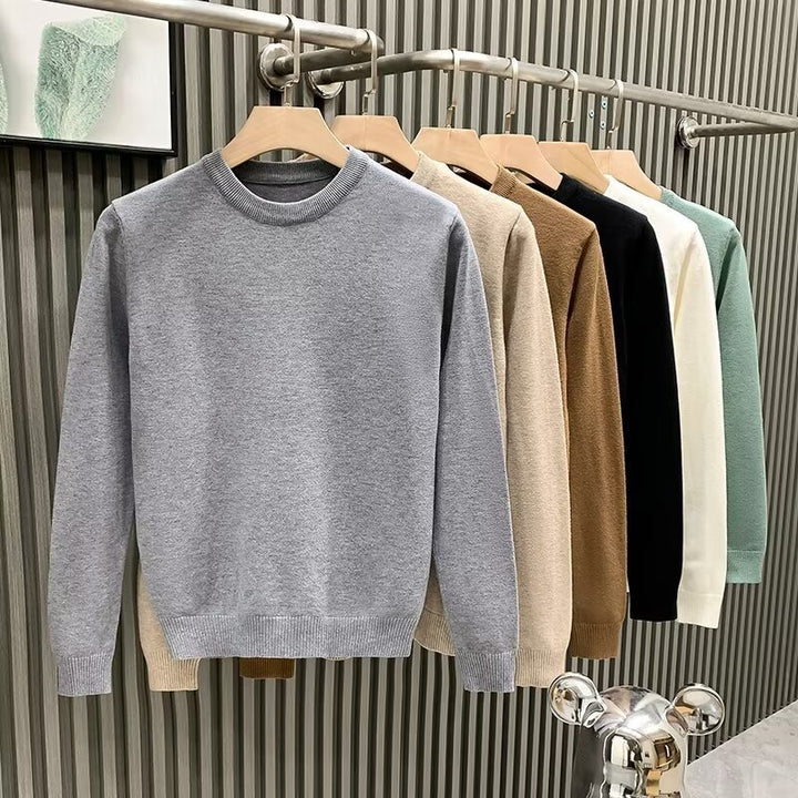 Pull Homme Col Rond – Maille Unie Classique