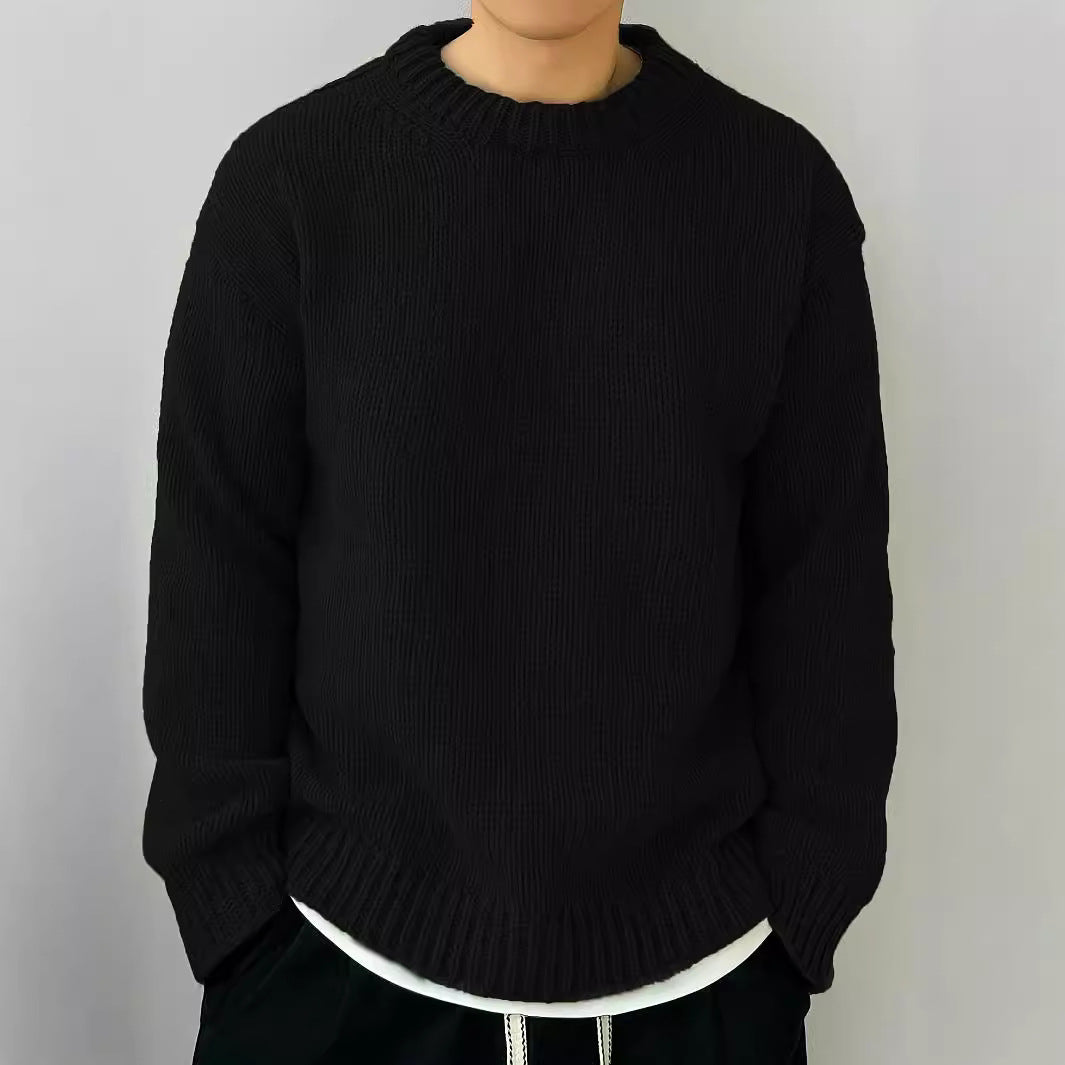 Pull Homme en Maille – Coupe Ample Décontractée