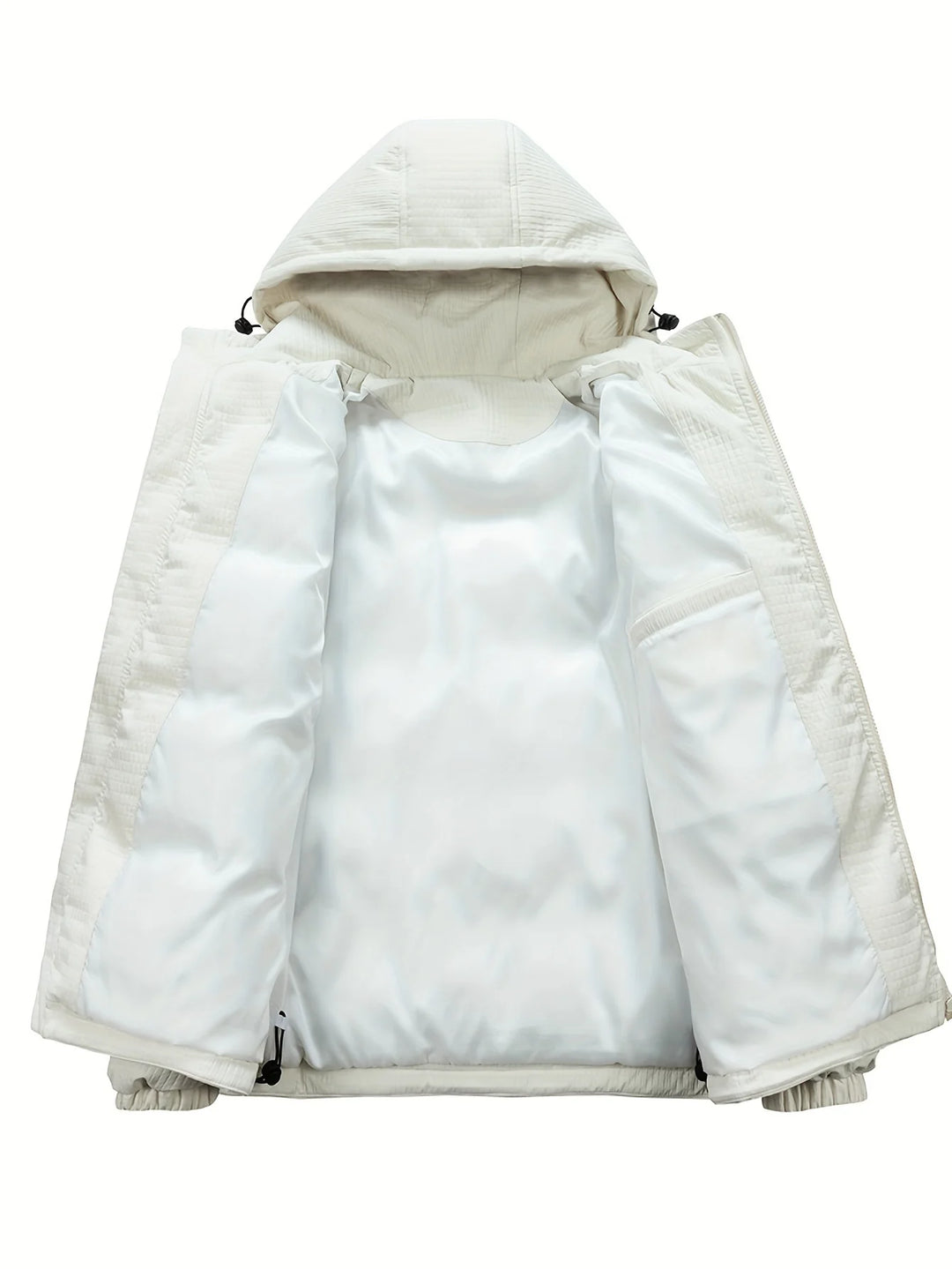 Manteau Homme Matelassé à Capuche – Design Moderne Uni