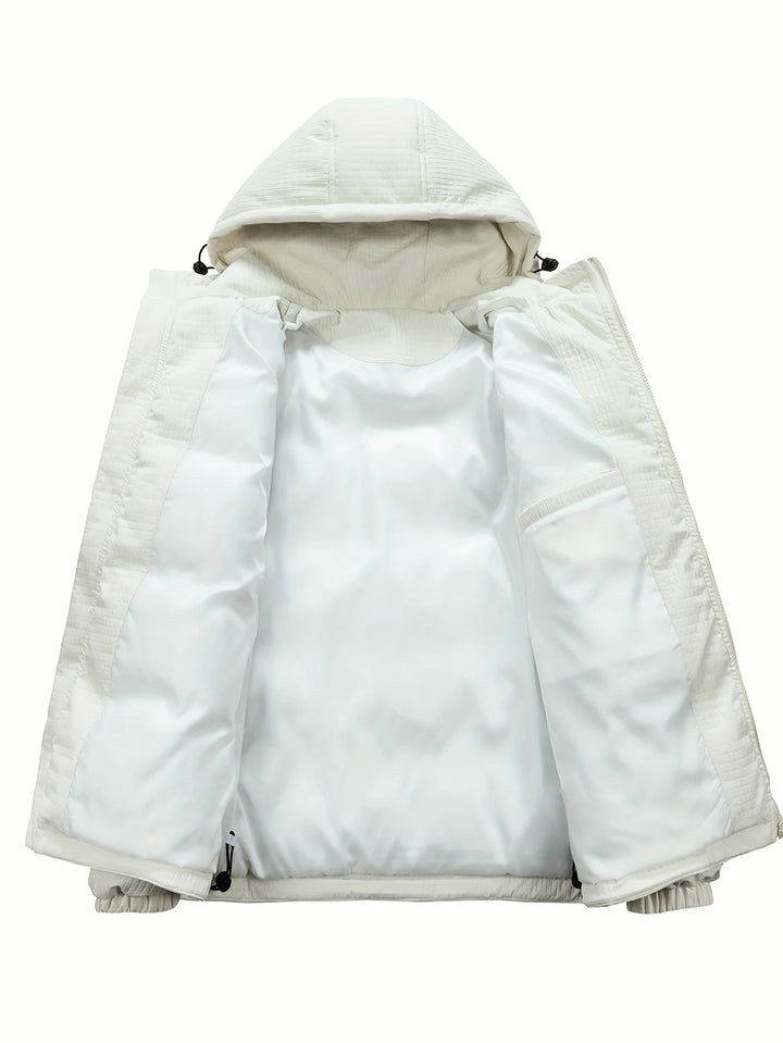 Manteau Homme Matelassé à Capuche – Design Moderne Uni