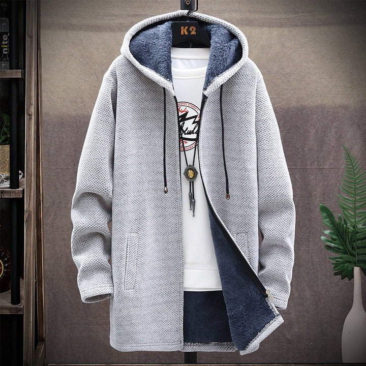 Veste à Capuche Homme Doublée Polaire – Coupe Décontractée