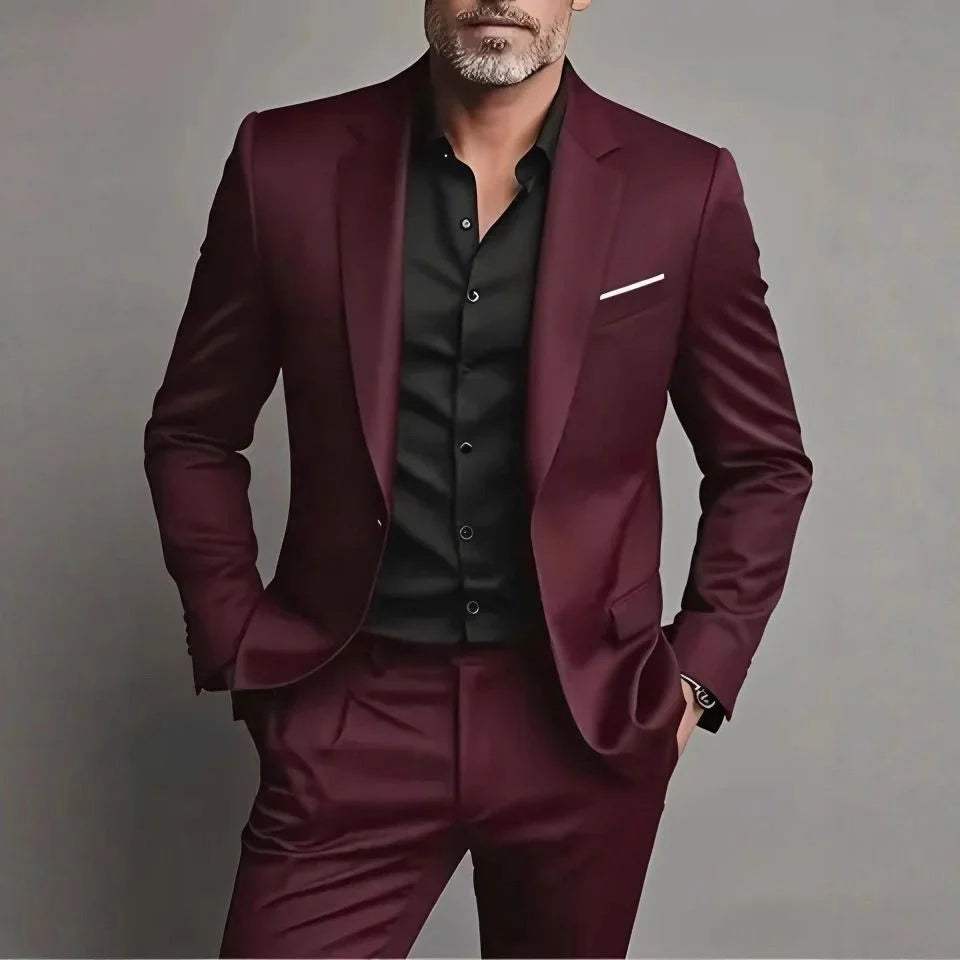 Herren-Zweiteiler – Strukturierter Slim Fit