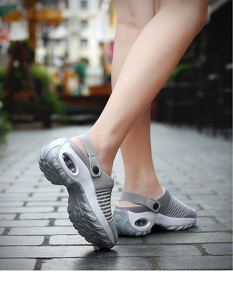 Damen Slip-On Sneakers aus atmungsaktivem Mesh – leichter, wandelbarer Absatz