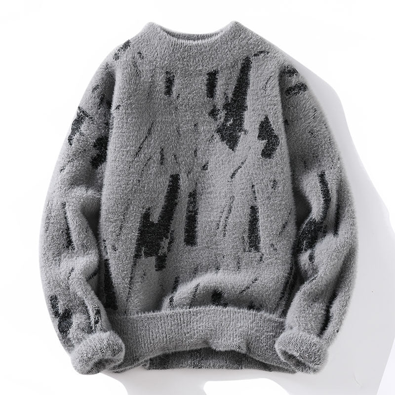 Pull Homme Maille Épais – Doublure Polaire Coupe Ample