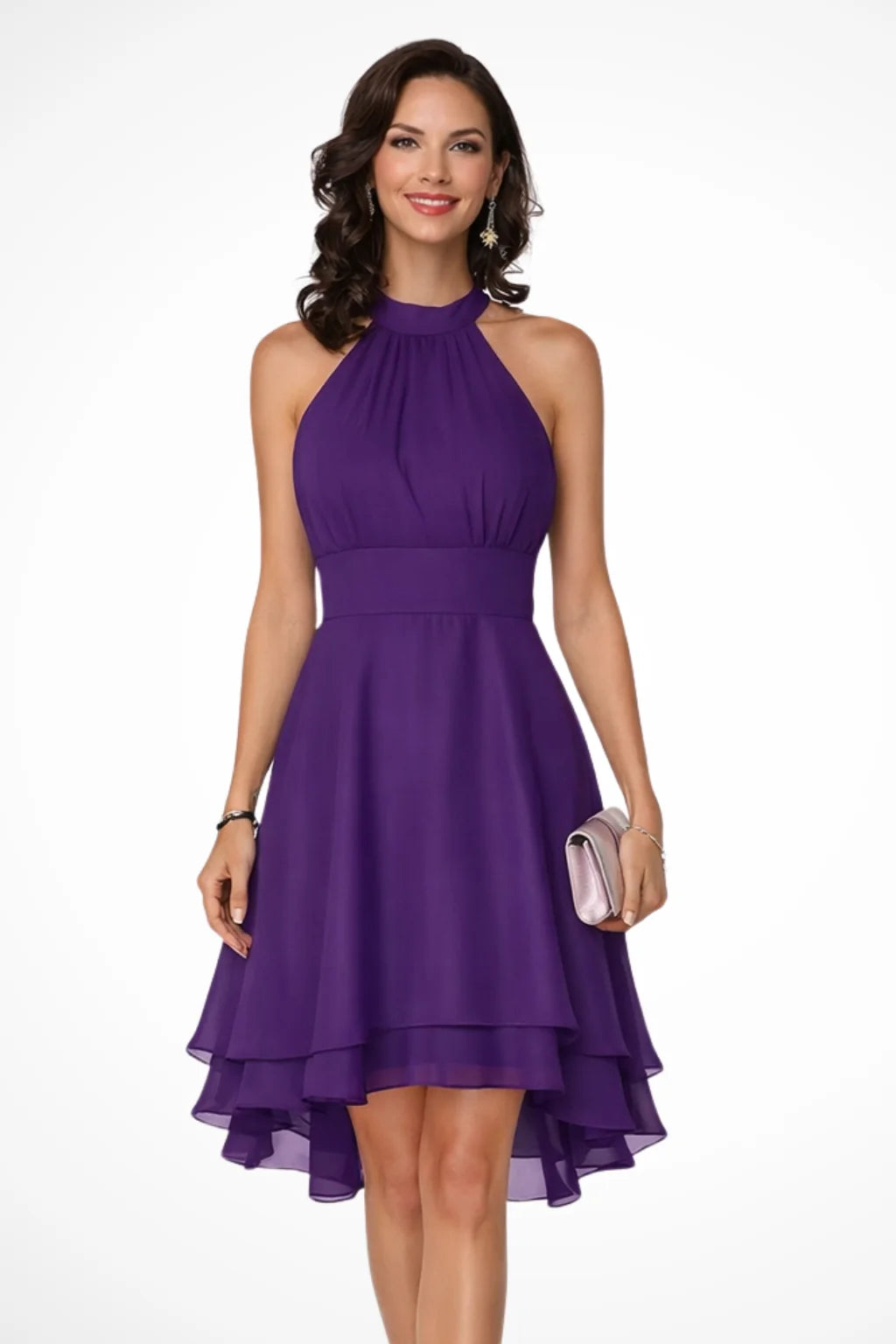 Midi-Chiffonkleid für Damen – lässiger Schnitt für Bankette
