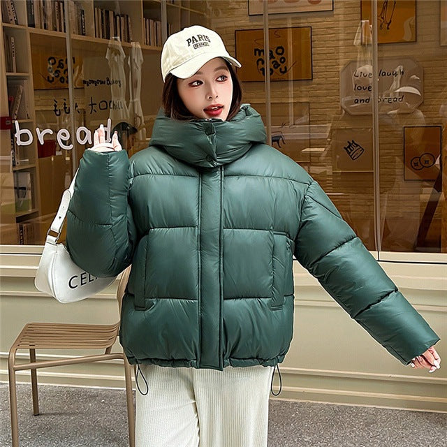 Manteau Femme Matelassé à Capuche – Coupe Épaisse Commute