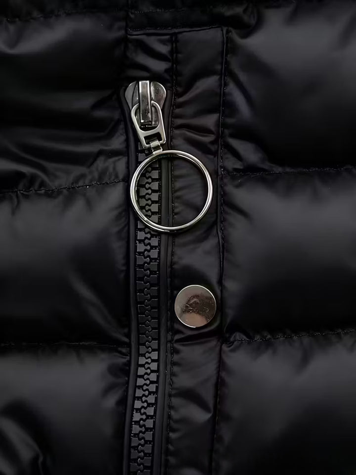 Manteau Long Femme Matelassé – Coupe Cintrée Capuche et Poches
