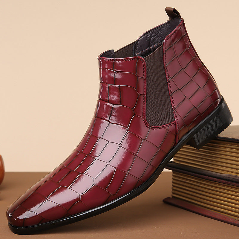 Bottines Chelsea Homme – Finition Brillante, Style Moderne