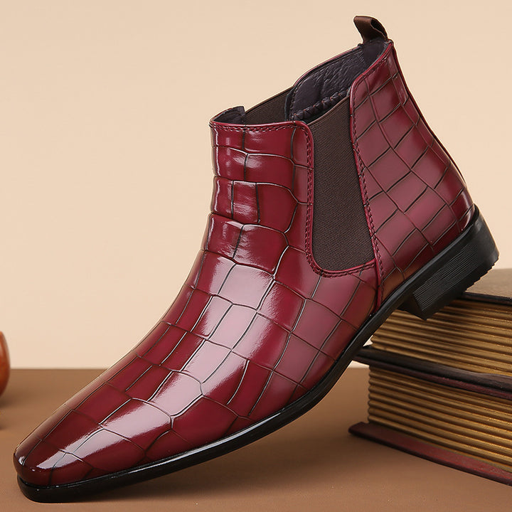 Bottines Chelsea Homme – Finition Brillante, Style Moderne