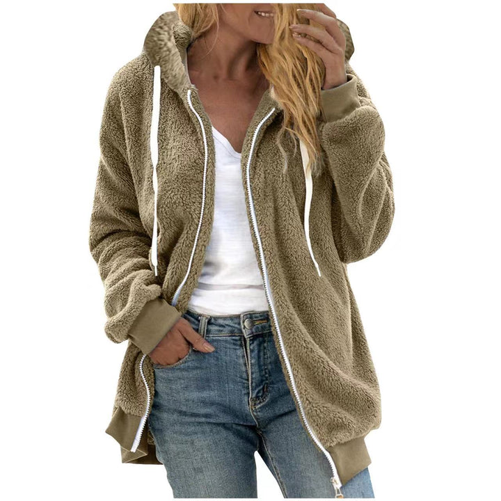 Veste Femme Oversize à Capuche en Tissu – Volume Décontracté