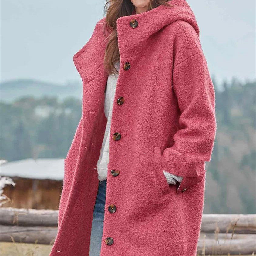 Damesmantel van tweed - Casual halflange fit