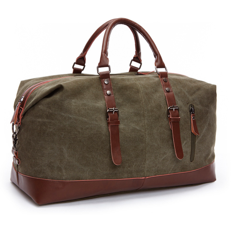 Borsa a tracolla da uomo in tela – Grande borsa da viaggio a spalla
