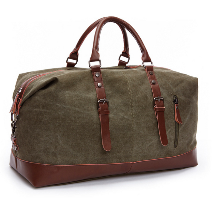 Borsa a tracolla da uomo in tela – Grande borsa da viaggio a spalla