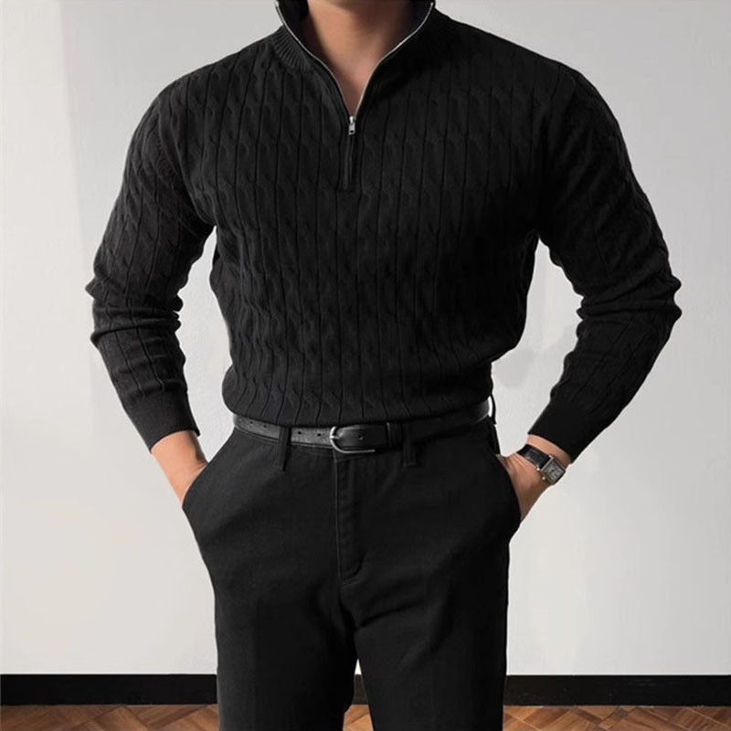 Pull Homme Coupe Slim – Maille Moderne à Manches Longues