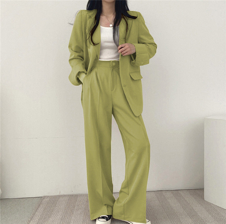 Lässiger Damenanzug – zweiteiliges Set im koreanischen Stil