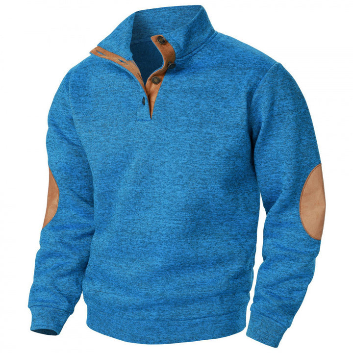 Pull Homme Col Montant Maille Jacquard – Coupe Slim Moderne