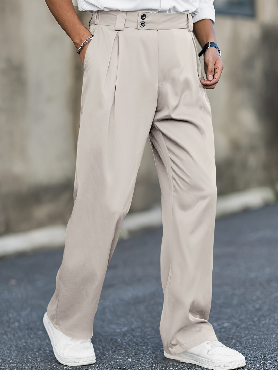 Kurze Hose Herren – Hohe Taille, gerader Stretch-Schnitt