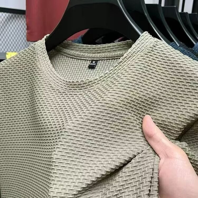 Herrenhemd aus Eisseide – Slim-Fit-Pullover-Stil