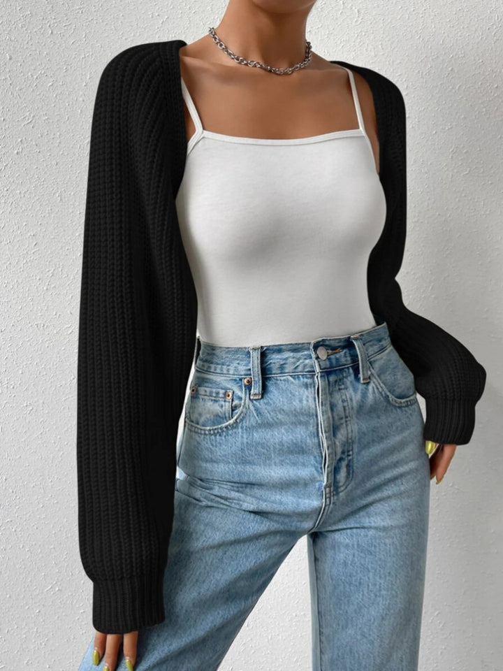 Damen-Pullover aus Wollmischung – Kurze Passform, Ballonärmel