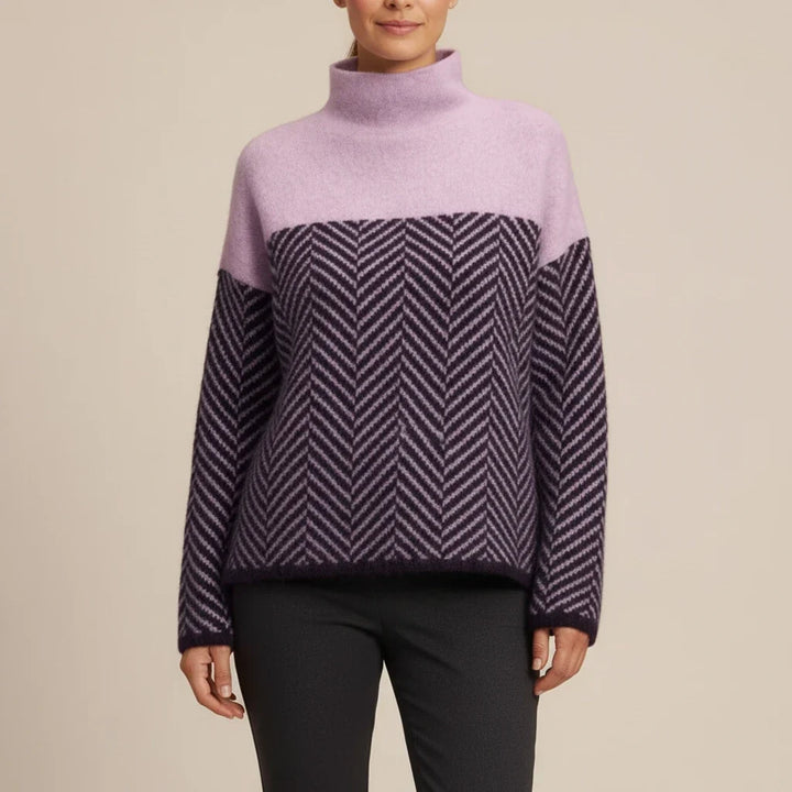 Damen-Rollkragenpullover – Legerer gerader Schnitt