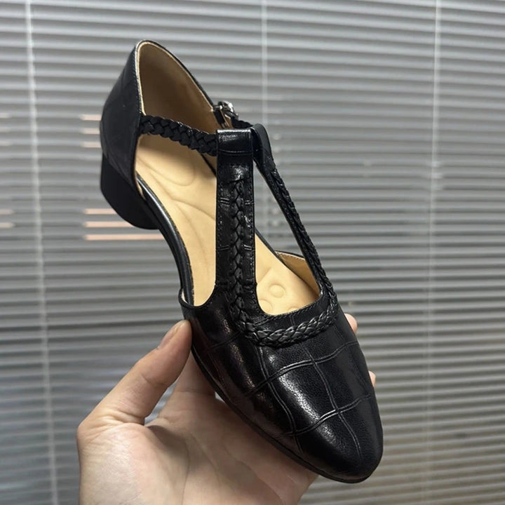 Sandale Femme à Talon – Style Rétro Talon Large Confort
