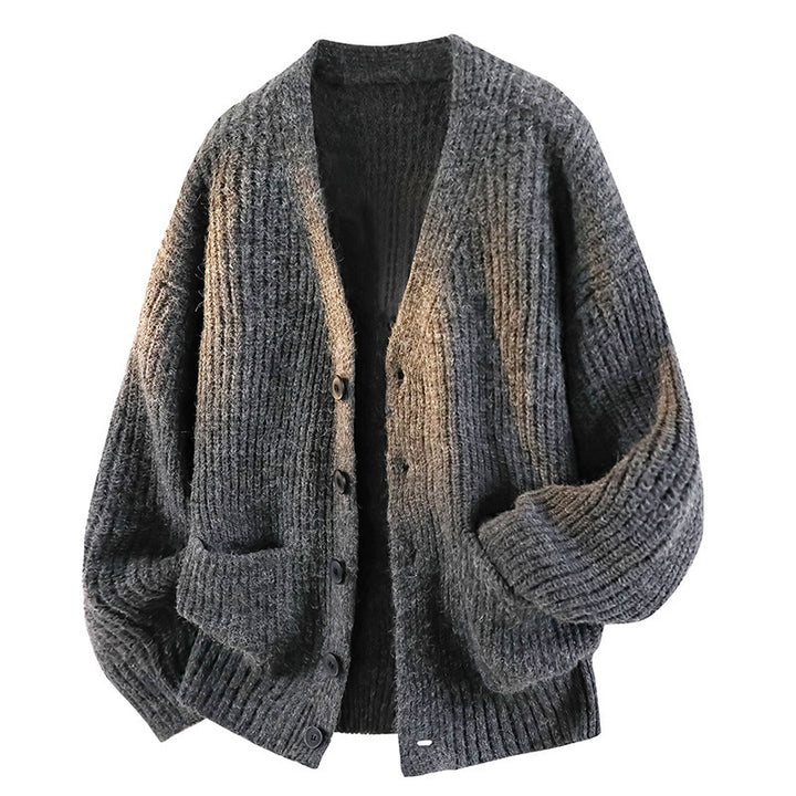 Herre-cardigan i ribstrik – Elegant afslappet pasform