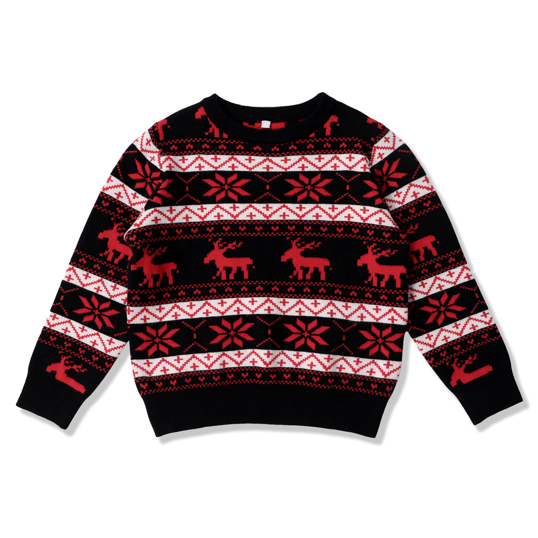 Sweater Unisex Dame med nordisk mønster – afslappet rund hals