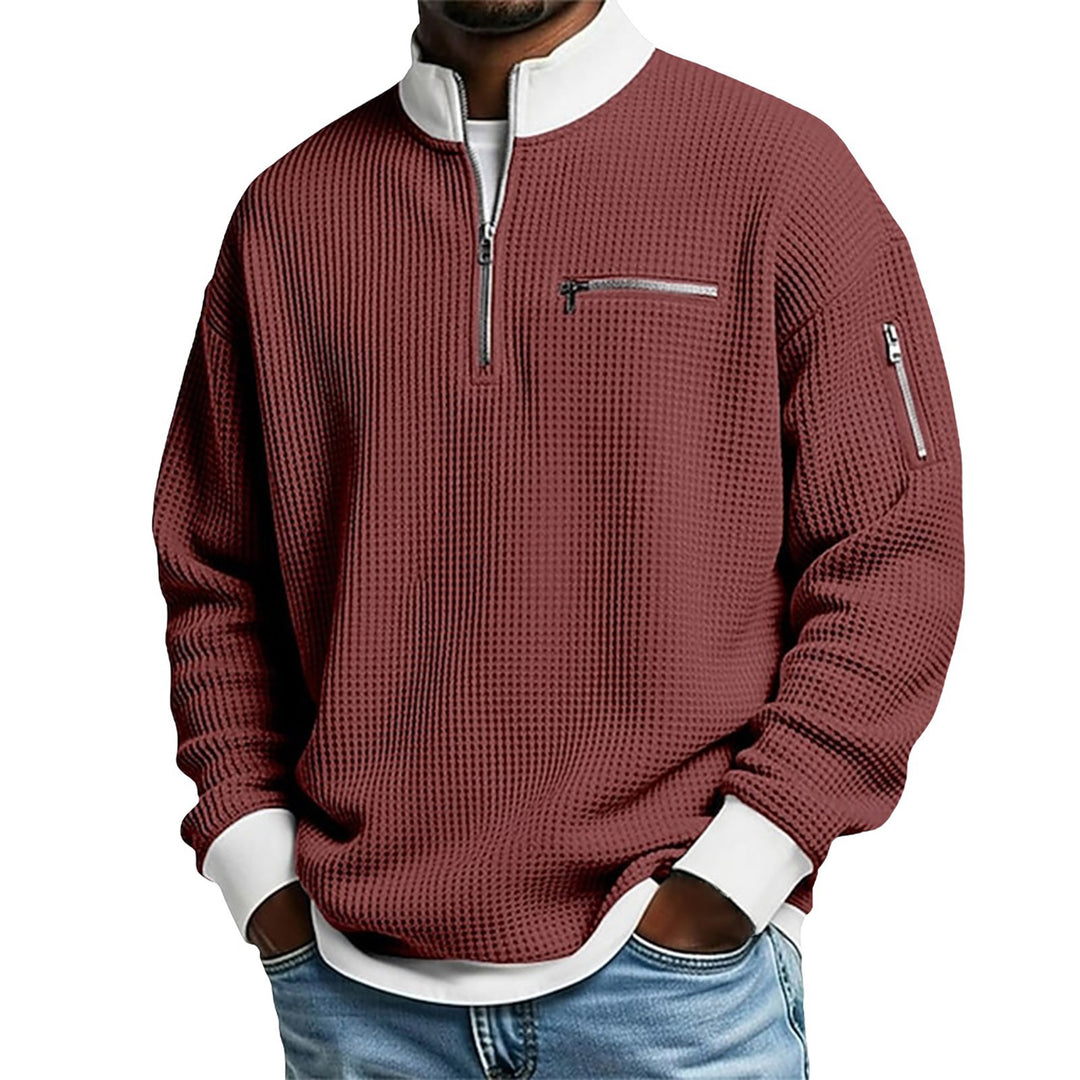 Herren-Pullover mit Reißverschlusskragen – Klassische und vielseitige Strickwaren