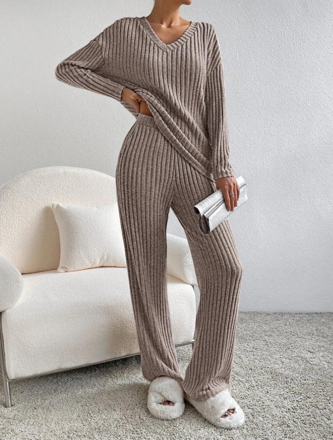 Ensemble Deux Pièces Femme – Pantalon Droit &amp; Haut Décontracté
