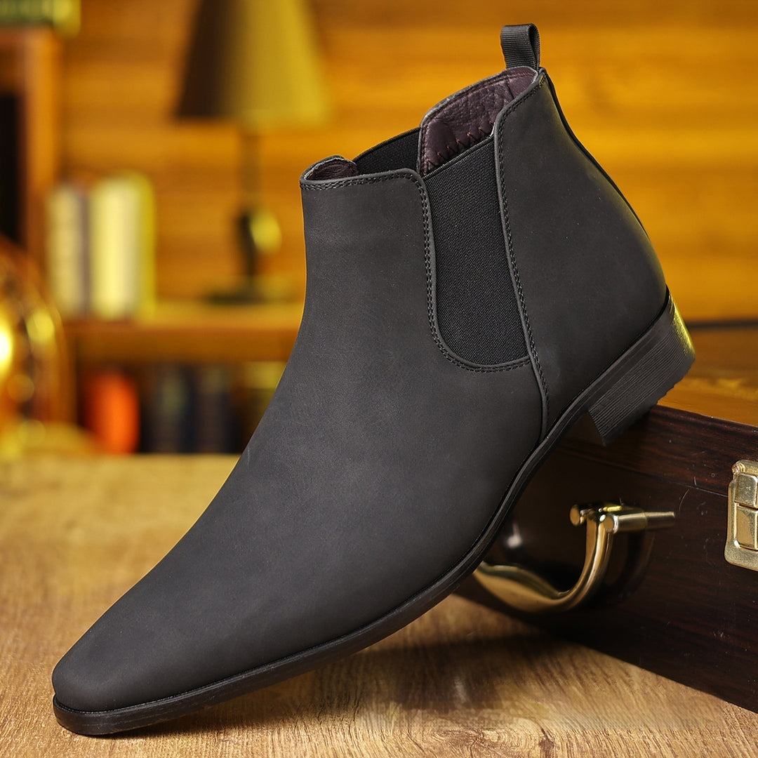 Bottines Chelsea Homme – Talon Carré Classique Profil Bas